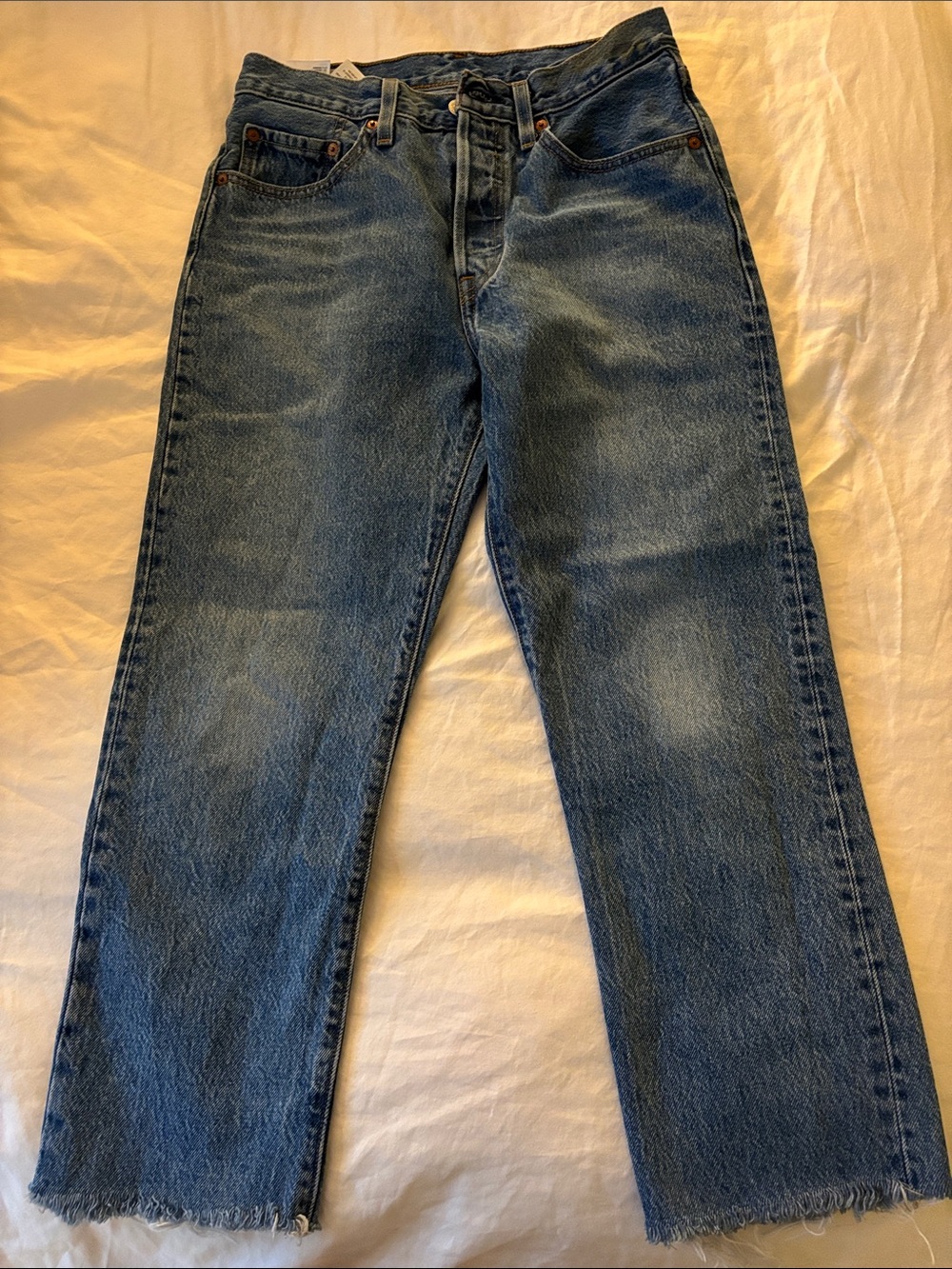 Women’s Straight-Leg Blue Denim Jeans